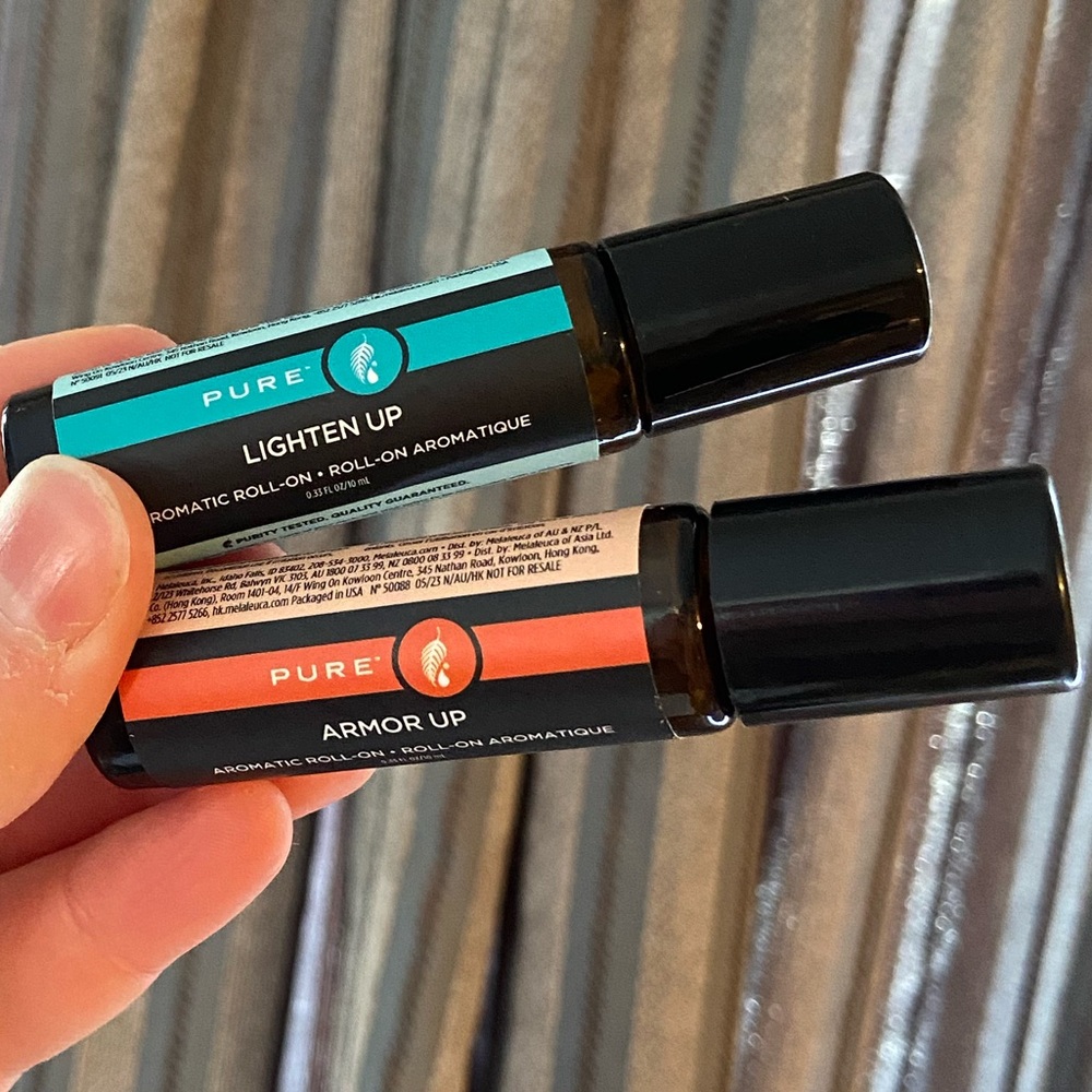 NWT Pure™ Lighten Up Stress Roll-On and Pure™ Armor Up Roll-On Essential oil